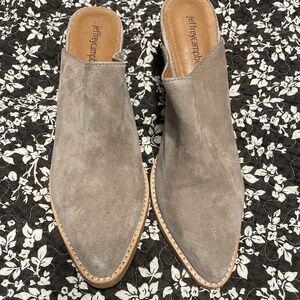 Jeffrey Campbell Nubuck Leather slip-on chunky heel--New! US 9